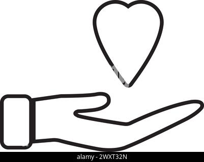 Donare il disegno del simbolo dell'illustrazione vettoriale dell'icona Illustrazione Vettoriale