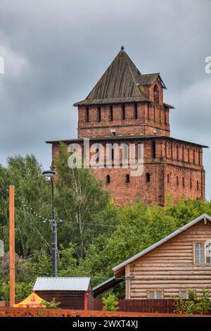 Porte Pyatnitskie del Cremlino di Kolomna, Kolomna, regione di Mosca, Russia Foto Stock