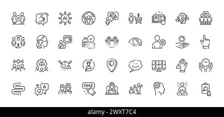 Pacchetto icone della linea Yoga, Teamwork e Engineering. Per applicazioni Web. Icone di linea. Vettore Illustrazione Vettoriale