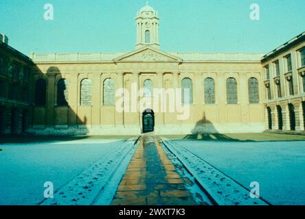 Queen's College, Università di Oxford, Inghilterra anni '1980 Foto Stock