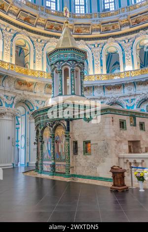 Cattedrale dell'interno della Resurrezione, nuovo monastero di Gerusalemme, Istra, regione di Mosca, regione di Mosca, Russia Foto Stock