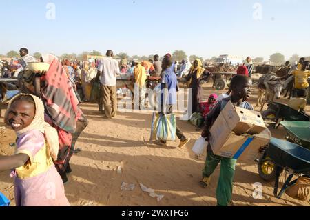 ©DAVID ALLIGNON/MAXPPP - MARTE 2024 - Dans un camp au Tchad où des ...