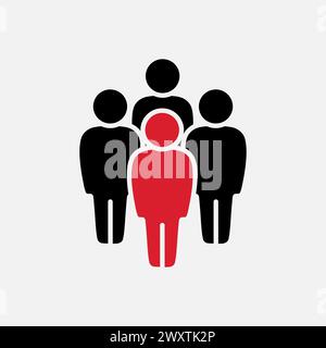 Simbolo, icona persone. Icona per la progettazione, il logo, l'app e l'interfaccia utente di infografiche. Illustrazione vettoriale Illustrazione Vettoriale