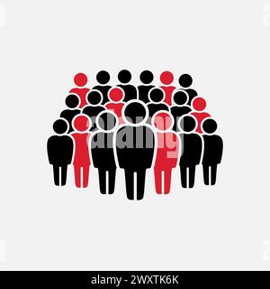 Simbolo, icona persone. Icona per la progettazione, il logo, l'app e l'interfaccia utente di infografiche. Illustrazione vettoriale Illustrazione Vettoriale