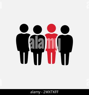 Simbolo, icona persone. Icona per la progettazione, il logo, l'app e l'interfaccia utente di infografiche. Illustrazione vettoriale Illustrazione Vettoriale