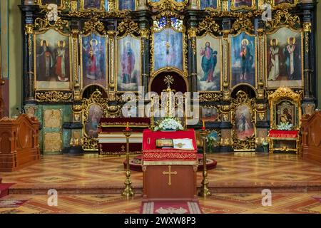 All'interno di St Cattedrale di Nicola, Sremski Karlovci, Vojvodina, Serbia Foto Stock