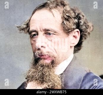 CHARLES DICKENS (1812-1870) romanziere inglese, intorno al 1867 Foto Stock