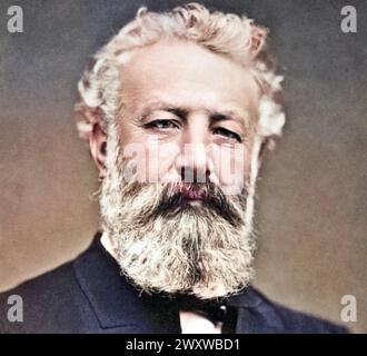 JULES VERNE (1828-1905) romanziere francese intorno al 1885 Foto Stock