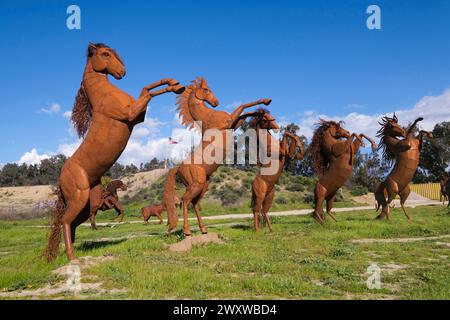 Studio ed esposizione dell'artista Ricardo Briseno vicino ad Aguanga, California, Stati Uniti d'America Foto Stock