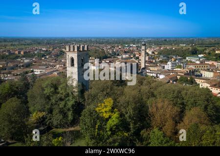 Veduta della città di Carpenedolo, Brescia Lombardia Italia Foto Stock