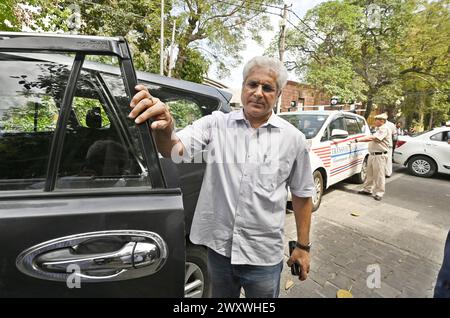 Nuova Delhi, India. 2 aprile 2024. NUOVA DELHI, INDIA - 2 APRILE: Il ministro del governo di Delhi Kailash Gahlot parte dopo l'incontro con Sunita Kejriwal a cm House, Civil Lines il 2 aprile 2024 a nuova Delhi, India. (Foto di Sanjeev Verma/Hindustan Times/Sipa USA) credito: SIPA USA/Alamy Live News Foto Stock