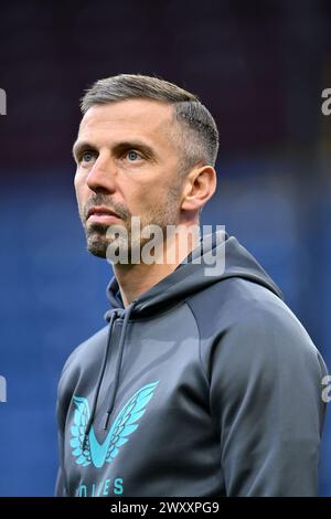 Burnley, Regno Unito. 2 aprile 2024. Burnley, Inghilterra, 2 aprile 2024: Il manager dei lupi Gary o'Neil durante la partita di calcio di Premier League tra Burnley e Wolverhampton Wanderers al Turf Moor di Burnley, Inghilterra (Will Palmer/SPP) crediti: SPP Sport Press Photo. /Alamy Live News Foto Stock