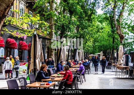 Viale XX settembre Promenade, Trieste, città portuale sull'Adriatico, Friuli, Italia, Trieste, Friuli, Italia Foto Stock