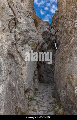 Sito archeologico ittita, Yazilikaya, provincia di Corum, Turchia Foto Stock