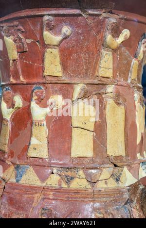 Cerimonia di matrimonio, vaso Inandik, XVII secolo a.C., Museo delle civiltà anatoliche, Ankara, Turchia Foto Stock