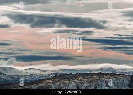 Navigando attraverso il Canale di Beagle, all'estremità meridionale del Sud America, Argentina e Cile Foto Stock