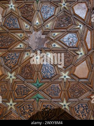 Porta interna del Santuario di Haci Bayram-i veli, XV secolo, Museo Etnografico di Ankara, Ankara, Turchia Foto Stock