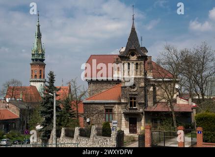 Piazza Lasota, stare Podgorze, Cracovia, Polonia Foto Stock