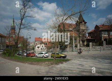 Piazza Lasota, stare Podgorze, Cracovia, Polonia Foto Stock