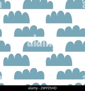 motivo senza cuciture vettoriale delle nuvole Illustrazione Vettoriale