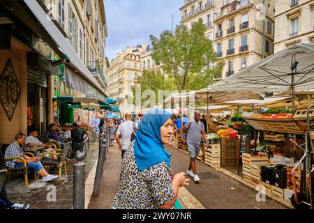 Marché des Capucins, Noailles. Multiculturalismo a Marsiglia, Francia Foto Stock