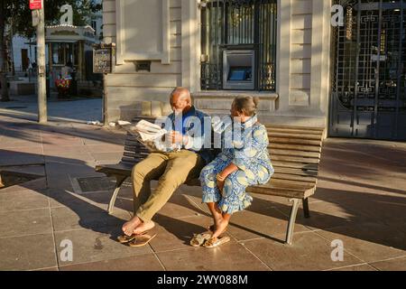 Multiculturalismo a Marsiglia. Francia Foto Stock