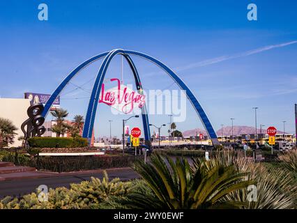 Cartello Las Vegas Gateway Arches Foto Stock