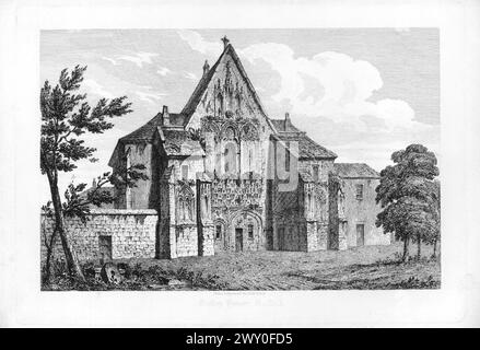 Butley Priory Gatehouse incisione di John Coney, Suffolk, Inghilterra, Regno Unito Foto Stock