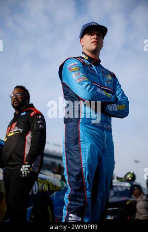 Driver NASCAR Xfinity Series, Blaine Perkins si prepara a qualificarsi per ToyotaCare 250 a Richmond, Virginia, USA.(immagine di credito: © Stephen A Arce Action Sports Photography/Cal Sport Media) Foto Stock