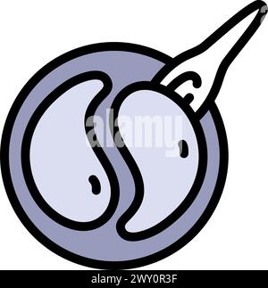 Icona a colori delle patch di gel per gli occhi. Patch sotto l'icona occhi. Semplice segnale vettoriale isolato su sfondo bianco. Prodotti di tendenza Illustrazione Vettoriale