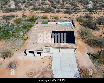 Foto di un drone a Sahuarita, Arizona meridionale, Stati Uniti Foto Stock