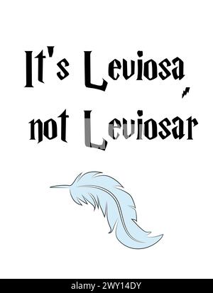 Poster di scuola magica, citazione da un libro su un mago ragazzo. Illustrazione Vettoriale