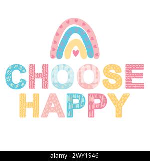 Simpatici biglietti d'auguri per i bambini in un semplice stile scandinavo e tavolozza pastello. poster per bambini, biglietti, vestiti, stanze per bambini Illustrazione Vettoriale