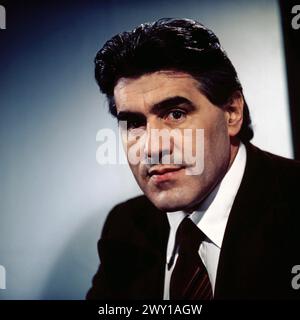 Kino, Kino, ZDF Filmmagazin, 1976, prominente Gast: Schauspieler Mario Adorf Foto Stock