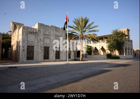 Häuser im al Shindagha Historical District - Dubai - Emirato di Vereinigte Arabische, 09.01.2024 *** Case in al Shindagha Historical District Dubai Emirati Arabi Uniti, 09 01 2024 Foto Stock