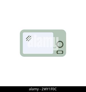 Logo del forno lineare. Forno elettrico dallo stile semplice. Illustrazione vettoriale. Illustrazione Vettoriale