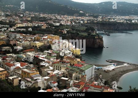 Meta, Italia. Vista panoramica sul Golfo di Napoli. Foto Stock