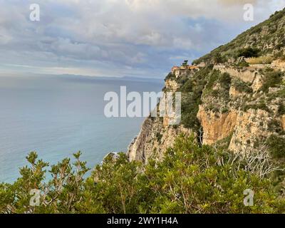 Meta, Italia. Vista panoramica sul Golfo di Napoli. Foto Stock