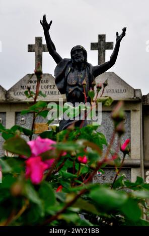 Cristo e croci a Lousada, Carballedo, Lugo, Spagna Foto Stock