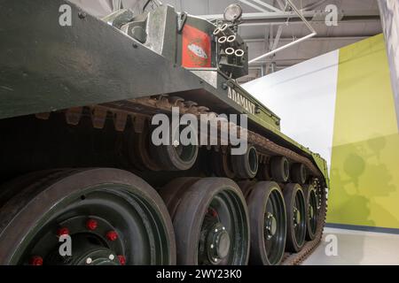 Bovington.Dorset.Regno Unito.8 agosto 2023.Un carro Comet della seconda guerra mondiale è in mostra al Tank Museum di Dorset Foto Stock