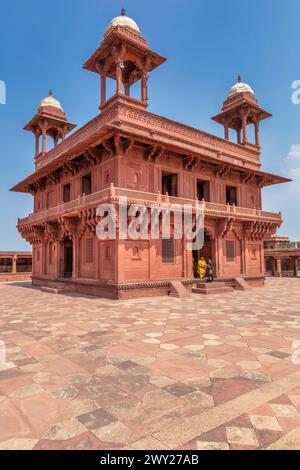 Palazzo Diwan-i-Khas, sala del pubblico privato, Fatehpur Sikri, Uttar Pradesh, India Foto Stock