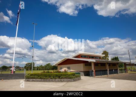 Memoriale di guerra australiano, nel Centenario della riserva di Anzac sul confine di Kellyville Castle Hill nella Greater Western Sydney, NSW, Australia Foto Stock