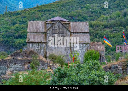 Fortezza del monastero di Akhtala in Armenia Foto Stock