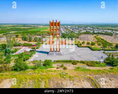 Giorno d'estate al Sardarapat Memorial Memorial Memorial Memorial in Armenia Foto Stock