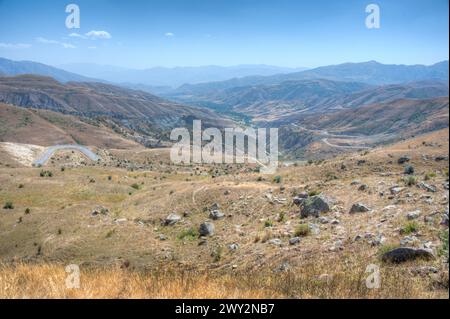 Vista panoramica del passo Selim in Armenia Foto Stock