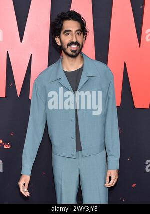 Hollywood, Stati Uniti. 3 aprile 2024. Dev Patel arriva alla premiere di Hollywood 'Monkey Man' al TCL Chinese Theatre il 3 aprile 2024 a Hollywood, CA. © Lisa OConnor/AFF-USA.com credito: AFF/Alamy Live News Foto Stock