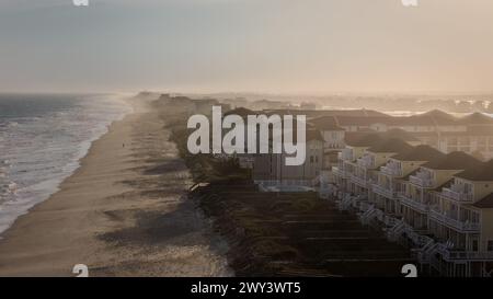 Una vista aerea di Topsail Beach nel North Carolina Foto Stock