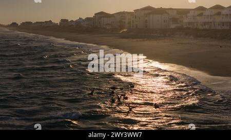 Una vista aerea di Topsail Beach nel North Carolina Foto Stock