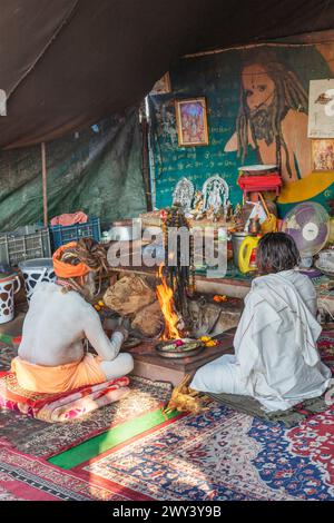 Ashram, Haridwar, Uttarakhand, India Foto Stock