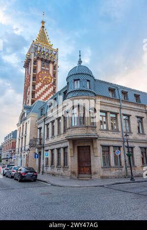 Case storiche nella città costiera georgiana di Batumi Foto Stock